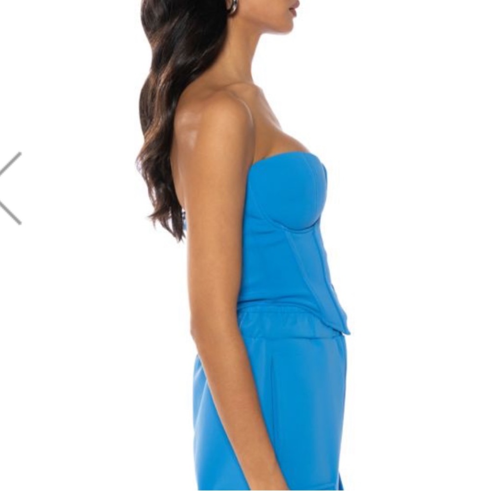Beautiful AKIRA blue corset top - Picture 6 of 8